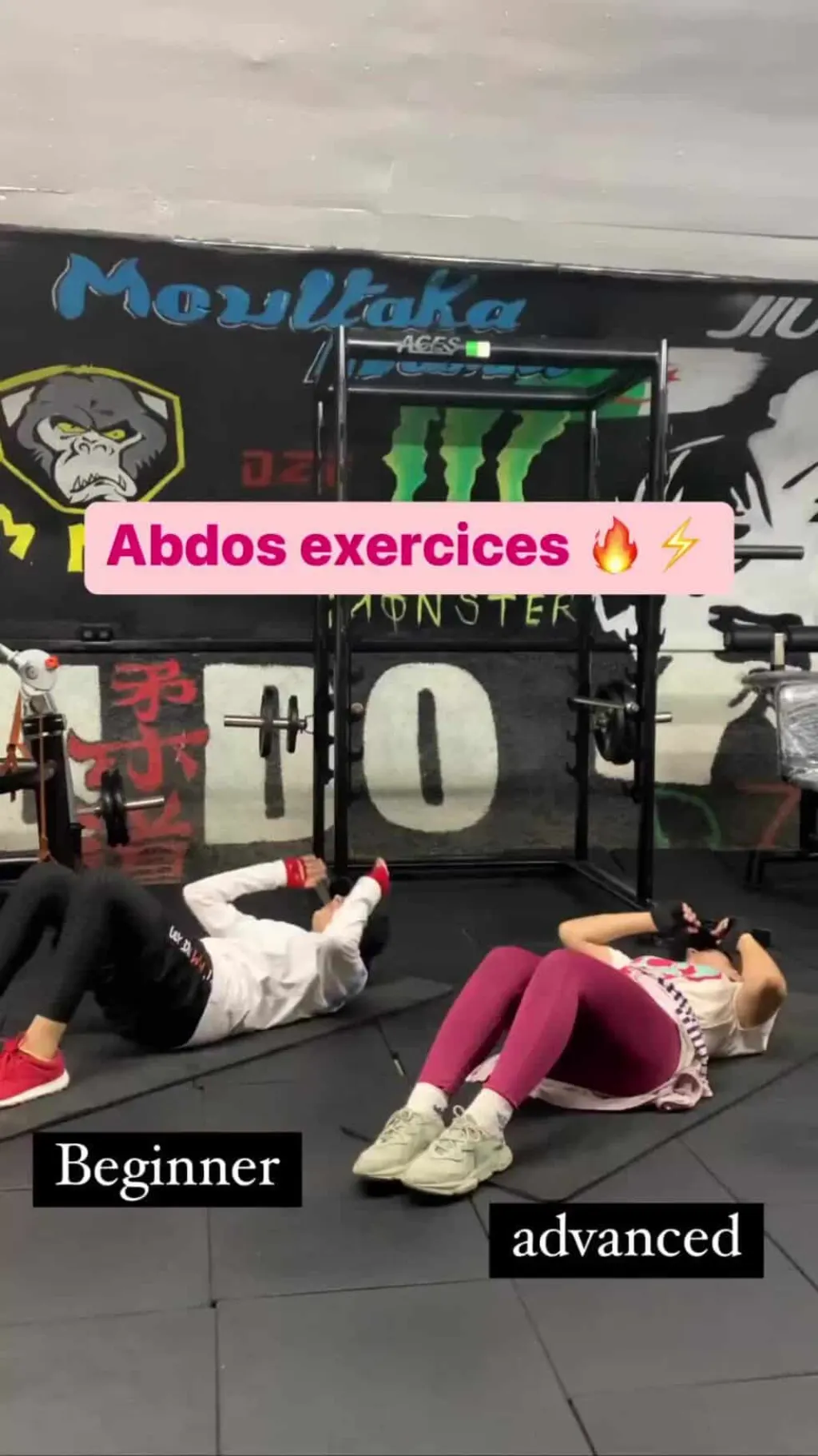 @manel_zaidane 5 exercises abdos beginner and advanced - - - #abdos