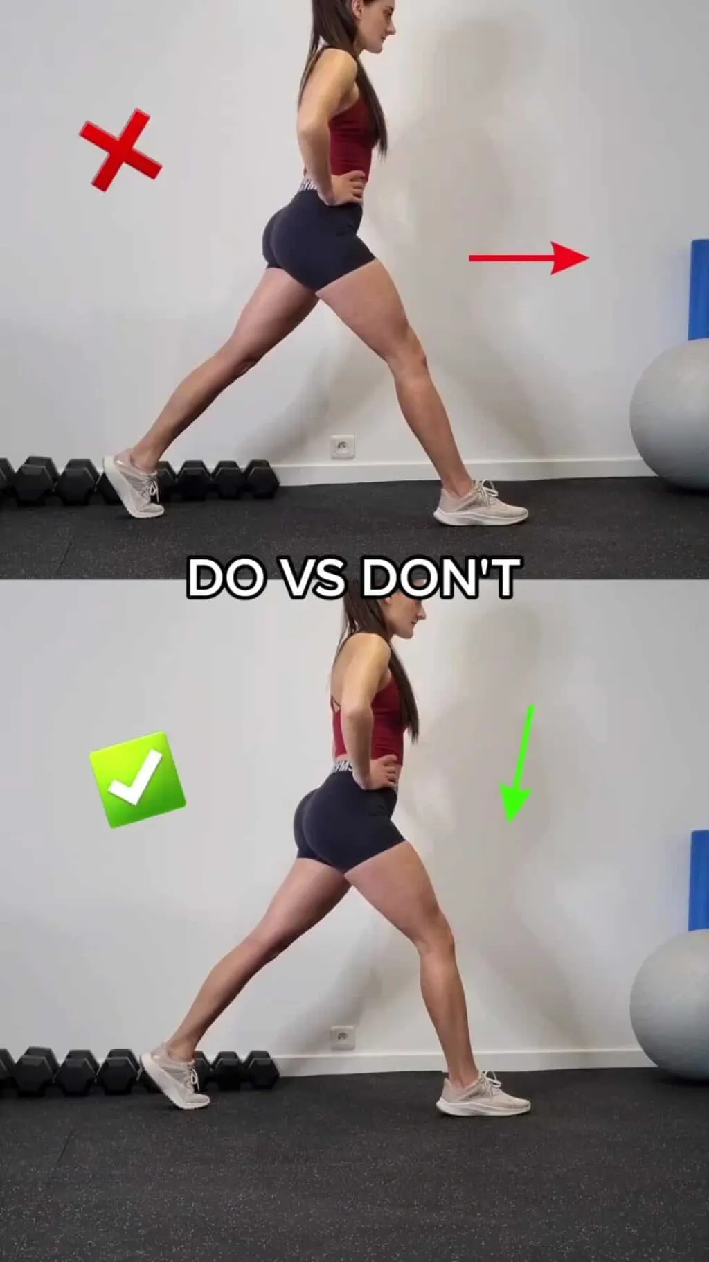 @marie__coach DO VS DON'T #coach #fente #lunge #musculationfemme