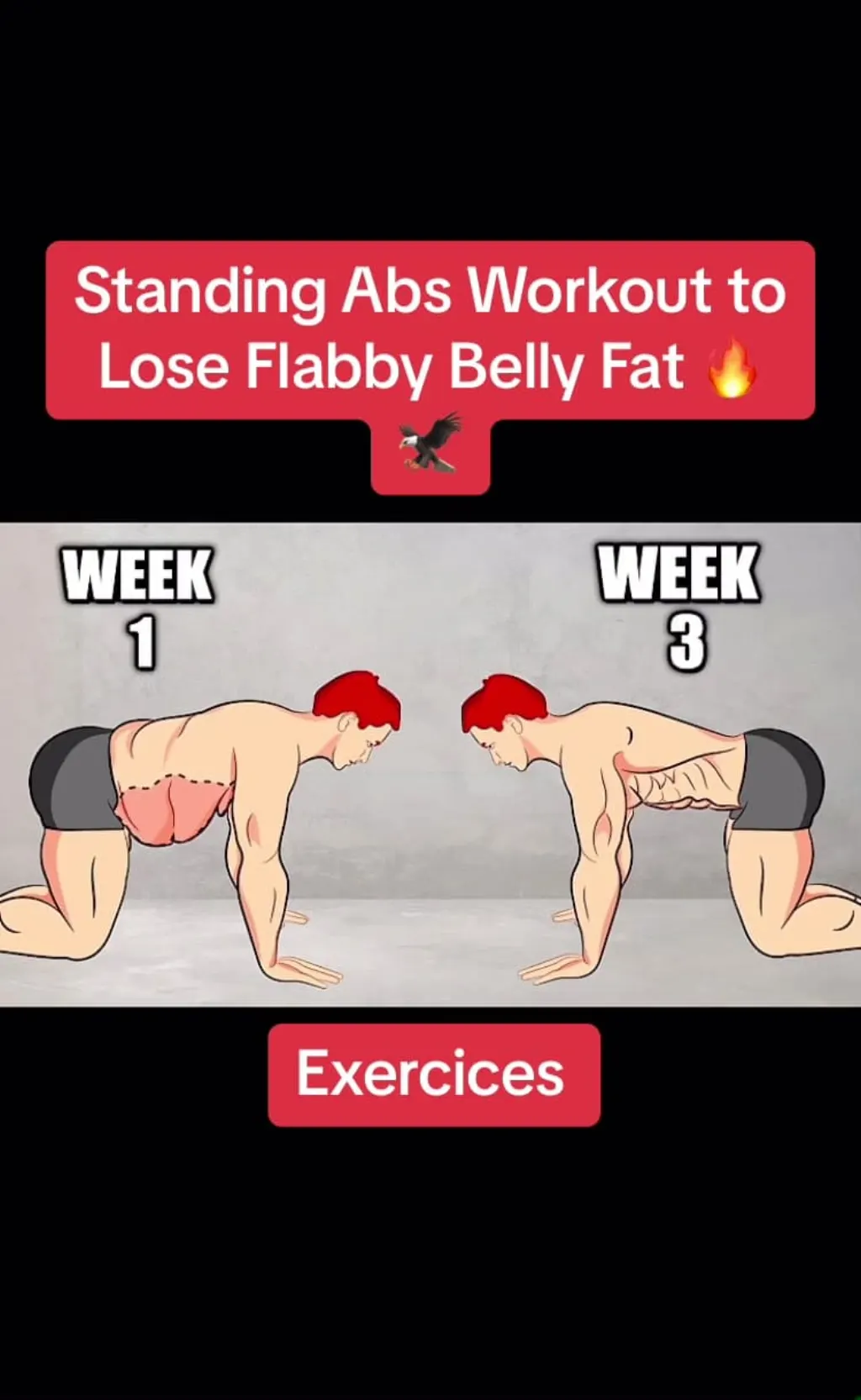 @5minutesfitnesssport Standing Abs Workout To Lose Flabby Belly Fat