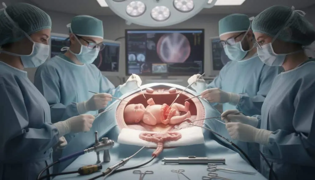 découvrez la première mondiale d'une intervention chirurgicale révolutionnaire réalisée in utero sur un fœtus atteint d'une malformation intestinale, offrant un espoir inédit pour la médecine prénatale.