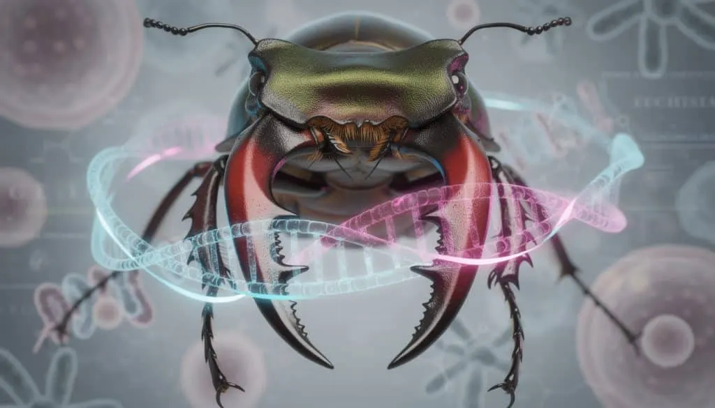 découvrez comment une récente découverte génétique révèle l'influence de l'adn des coléoptères dans la formation de leurs mandibules géantes, ouvrant de nouvelles perspectives en biologie évolutive.