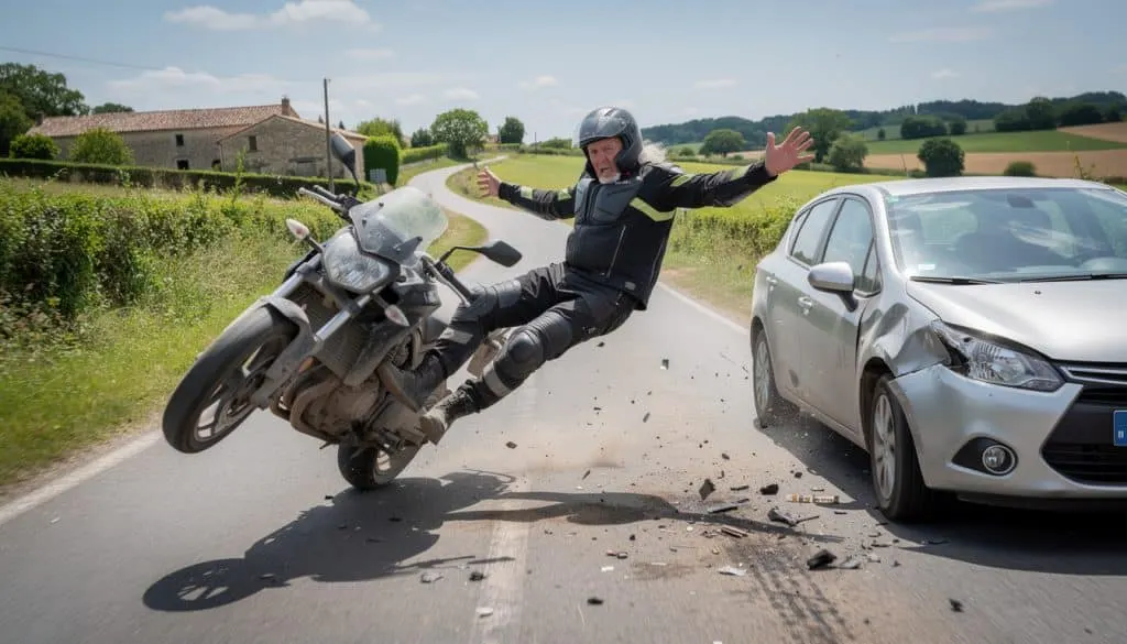 un accident en tarn-et-garonne impliquant une collision entre une moto et une voiture projette un septuagénaire au sol. découvrez les détails de cet incident.