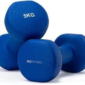 Haltère musculation en néoprène, ensemble de 2 poids (2 x 5KG)