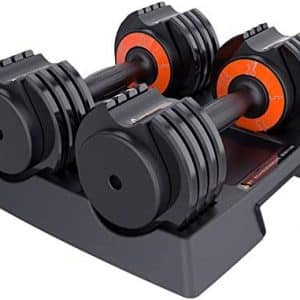 Ensemble Haltères Pro - Haltère Détachable Réglable en Poids avec Base