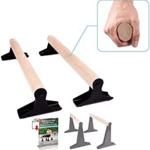 PULLUP & DIP Fitness Parallettes en Bois, Poignées de Pomp, Barres