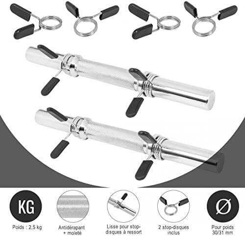 barre musculation avec poids gorilla sports barre courte 35 cm avec stop disques ⌀ 30 mm x1 discount