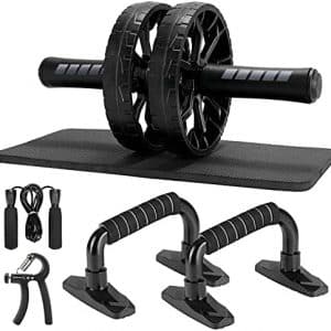 Fostoy Roue Abdominale, 5 en 1 Appareils de Fitness Ab Wheel Roller