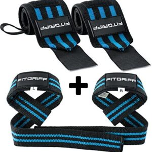 Fitgriff® Bandages de Poignet + Sangles de Levage de Musculation