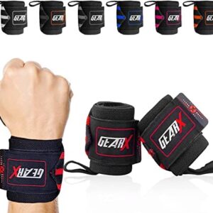 GearX Bandes de poignet pour haltérophilie – 45,7 cm Support de