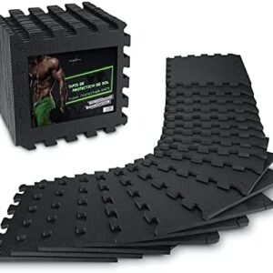 Tapis de Protection de Sol AthleticPro pour Le Fitness [31x31cm]-18