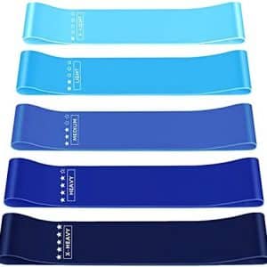 Husmeu Bande Élastique Fitness Élastique Musculation Lot de 5 Bande de