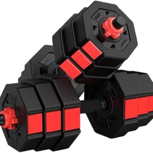 Lot de 2 haltères de 10 kg professionnels Dumbbell avec barres