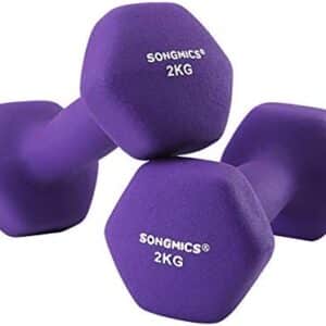 SONGMICS Syl64pl Lot de 2 haltères Courtes en Vinyle-Différentes