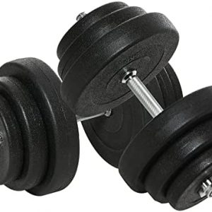 HOMCOM Ensemble d'haltères Courtes Total 36 Kg - Dumbbell Paires