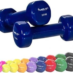 Movit® Set de 2 haltères en Vinyle de 2x0,5kg à 2x5,0kg