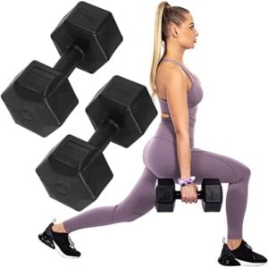 SPRINGOS Jeu d'haltères hexagonaux, pour femme, pour l’entrainement