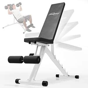 Physionics® Banc de Musculation Inclinable - avec Fixation pour