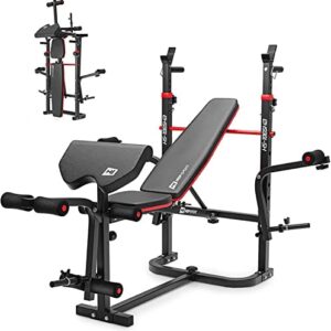 Hop-Sport Banc de Musculation Pliable HS-1065 avec Support d'haltères,