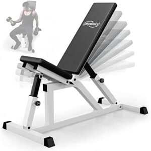 Physionics® Banc de Musculation Inclinable- Dossier Réglable en 7