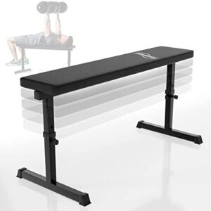 Physionics® Banc de Musculation Plat - Réglable en Hauteur (5