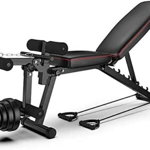 LJBOZ Banc de Musculation Multifonctions Pliable,avec Leg Extension