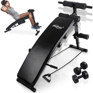 Physionics® Banc à Abdominaux - Pliable, Réglable en Hauteur à 5