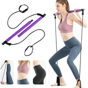 Surplex Kit de Barre de Pilates Portable avec Bande de résistance,