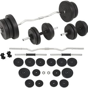 vidaXL Haltères et Barres d'Haltères 60 kg Disques Poids Musculation