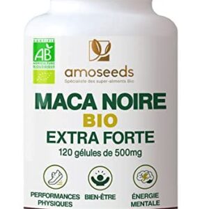 Maca Noire BIO du Pérou | Extra Fort 10 000mg par jour | 120 gélules