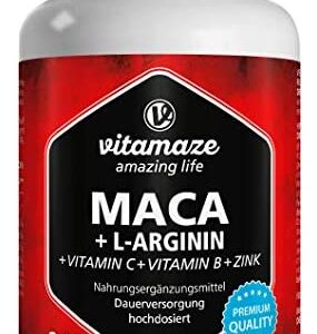 Vitamaze® Maca Gélules Fort Dosage 4000 mg + L-Arginine + Vitamines +