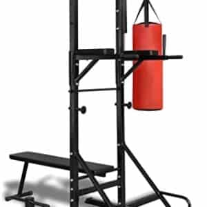 vidaXL Chaise Romaine avec Banc pour abdominaux et Sac de Frappe