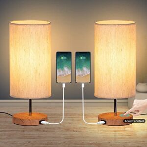 Lot de 2 Lampes de Chevet à Commande Tactile, 3 Températures de