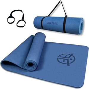 Eric Flag Tapis de Sport Épais 8mm en TPE, Confortable et Durable pour