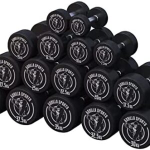 Gorilla Sports Haltères Ronds Caoutchouc - De 2,5 à 40 KG