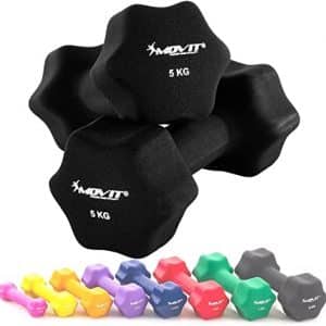 Movit® Lot de 2 haltères Courtes en néoprène avec Surface en néoprène,