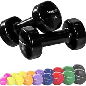 Movit® Set de 2 haltères en Vinyle de 2x0,5kg à 2x5,0kg