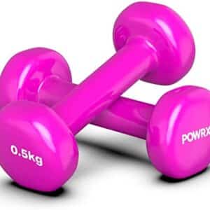 POWRX Haltères en Vinyle - Paire d'halteres de musculation - Poids