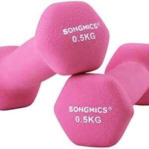 SONGMICS Syl61pk Lot de 2 0,5 kg, 1 kg, 1,5 kg, 2 kg, 3 kg, 4 kg & 5