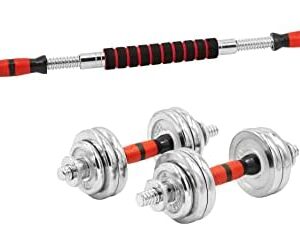 Gimme Kraft! Lot de 15 kg d'haltères chromés réglables pour