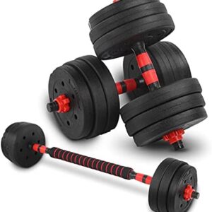 Lot d'haltères 2 en 1 - 2 x 10 kg - Poids réglable - Haltères réglable