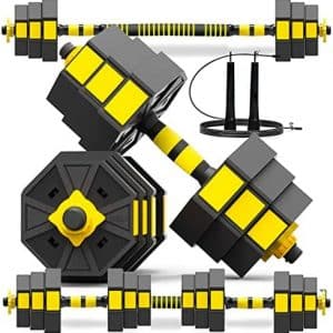 Marfrand Marfrand Lot de 20 haltères réglables avec barre de poids de