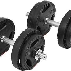 Gorilla Sports Set d'haltères Courts de 20 KG avec disques à
