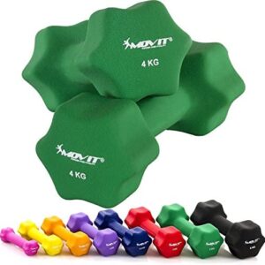 Movit® Lot de 2 haltères Courtes en néoprène avec Surface en néoprène,