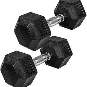 Movit® Paire d´haltères, Haltère Hexagonal, Dumbbells en Fonte avec