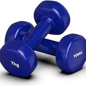 POWRX Haltères en Vinyle - Paire d'halteres de musculation - Poids