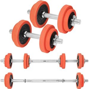 SONGMICS Kit haltères Musculation, avec Barre d’Extension, Plusieurs