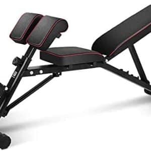 HSBAIS Banc de Musculation Réglable, Compact Banc de Fitness Muscu