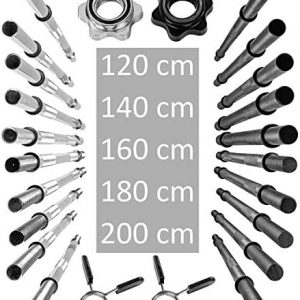 Movit® Barre d’haltères Professionnelle Longue, Barre Droite, diamètre