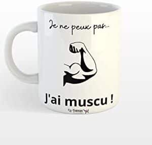 Mug tasse J'peux pas j'ai muscu (homme)