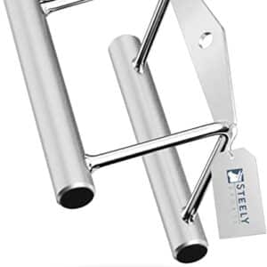 Steely-Sports poignée d'aviron chromée / poignée parallèle